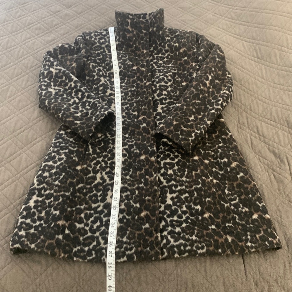NWOT Via Spiga Leopard Print Coat size 12 - Picture 16 of 17
